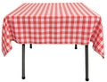 48" x 48" Square Tablecloth for 36" Square Small Coffee Table with 6" Drop, Polyester Checkered Gingham Plaid Table Overlay - New Creations Fabric & Foam Inc