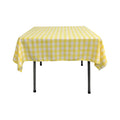 48" x 48" Square Tablecloth for 36" Square Small Coffee Table with 6" Drop, Polyester Checkered Gingham Plaid Table Overlay - New Creations Fabric & Foam Inc