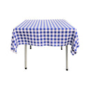 48" x 48" Square Tablecloth for 36" Square Small Coffee Table with 6" Drop, Polyester Checkered Gingham Plaid Table Overlay - New Creations Fabric & Foam Inc