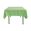 48" x 48" Square Tablecloth for 36" Square Small Coffee Table with 6" Drop, Polyester Checkered Gingham Plaid Table Overlay - New Creations Fabric & Foam Inc