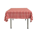 48" x 48" Square Tablecloth for 36" Square Small Coffee Table with 6" Drop, Polyester Checkered Gingham Plaid Table Overlay - New Creations Fabric & Foam Inc