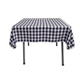 48" x 48" Square Tablecloth for 36" Square Small Coffee Table with 6" Drop, Polyester Checkered Gingham Plaid Table Overlay - New Creations Fabric & Foam Inc