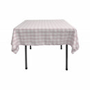 48" x 48" Square Tablecloth for 36" Square Small Coffee Table with 6" Drop, Polyester Checkered Gingham Plaid Table Overlay - New Creations Fabric & Foam Inc