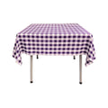 54" x 54" Square Tablecloth for 42" Square Small Coffee Table with 6" Drop, Polyester Checkered Gingham Plaid Table Overlay - New Creations Fabric & Foam Inc