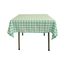 54" x 54" Square Tablecloth for 42" Square Small Coffee Table with 6" Drop, Polyester Checkered Gingham Plaid Table Overlay - New Creations Fabric & Foam Inc