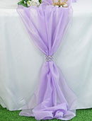 58" Wide Extra Long, Chiffon Wedding Table Runner - New Creations Fabric & Foam Inc