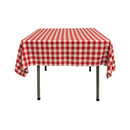 58" x 58" Square Tablecloth for 46" Square Small Coffee Table with 6" Drop, Polyester Checkered Gingham Plaid Table Overlay - New Creations Fabric & Foam Inc