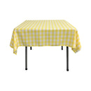58" x 58" Square Tablecloth for 46" Square Small Coffee Table with 6" Drop, Polyester Checkered Gingham Plaid Table Overlay - New Creations Fabric & Foam Inc