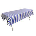 60" Wide x 72" Long Rectangular Polyester Poplin Gingham Checkered Tablecloth - New Creations Fabric & Foam Inc