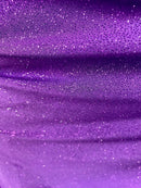 Purple Stretch Velvet With Glitter 59" Wide-Selena Fabric| New Creations Fabric & Foam Inc.