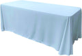 90" Wide by 108" Long Rectangular Polyester Poplin Seamless Tablecloth - Rounded Corners - New Creations Fabric & Foam Inc