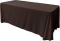 90" Wide by 108" Long Rectangular Polyester Poplin Seamless Tablecloth - Rounded Corners - New Creations Fabric & Foam Inc