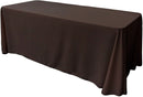 90" Wide by 108" Long Rectangular Polyester Poplin Seamless Tablecloth - Rounded Corners - New Creations Fabric & Foam Inc
