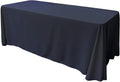 90" Wide by 108" Long Rectangular Polyester Poplin Seamless Tablecloth - Rounded Corners - New Creations Fabric & Foam Inc