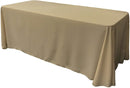 90" Wide by 108" Long Rectangular Polyester Poplin Seamless Tablecloth - Rounded Corners - New Creations Fabric & Foam Inc