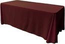 90" Wide by 108" Long Rectangular Polyester Poplin Seamless Tablecloth - Rounded Corners - New Creations Fabric & Foam Inc