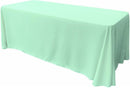 90" Wide by 108" Long Rectangular Polyester Poplin Seamless Tablecloth - Rounded Corners - New Creations Fabric & Foam Inc