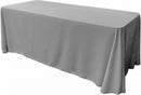 90" Wide by 108" Long Rectangular Polyester Poplin Seamless Tablecloth - Rounded Corners - New Creations Fabric & Foam Inc