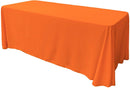 90" Wide by 108" Long Rectangular Polyester Poplin Seamless Tablecloth - Rounded Corners - New Creations Fabric & Foam Inc