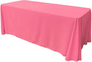 90" Wide by 108" Long Rectangular Polyester Poplin Seamless Tablecloth - Rounded Corners - New Creations Fabric & Foam Inc
