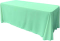90" Wide by 108" Long Rectangular Polyester Poplin Seamless Tablecloth - Rounded Corners - New Creations Fabric & Foam Inc