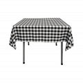 48" x 48" Square Tablecloth for 36" Square Small Coffee Table with 6" Drop, Polyester Checkered Gingham Plaid Table Overlay