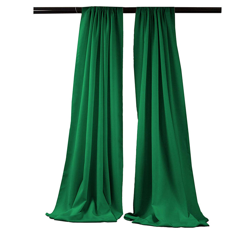 5 Feet Wide x 7 Feet High, Polyester Poplin Backdrop Drape Curtain Panel, Room Divider, 1 Pair