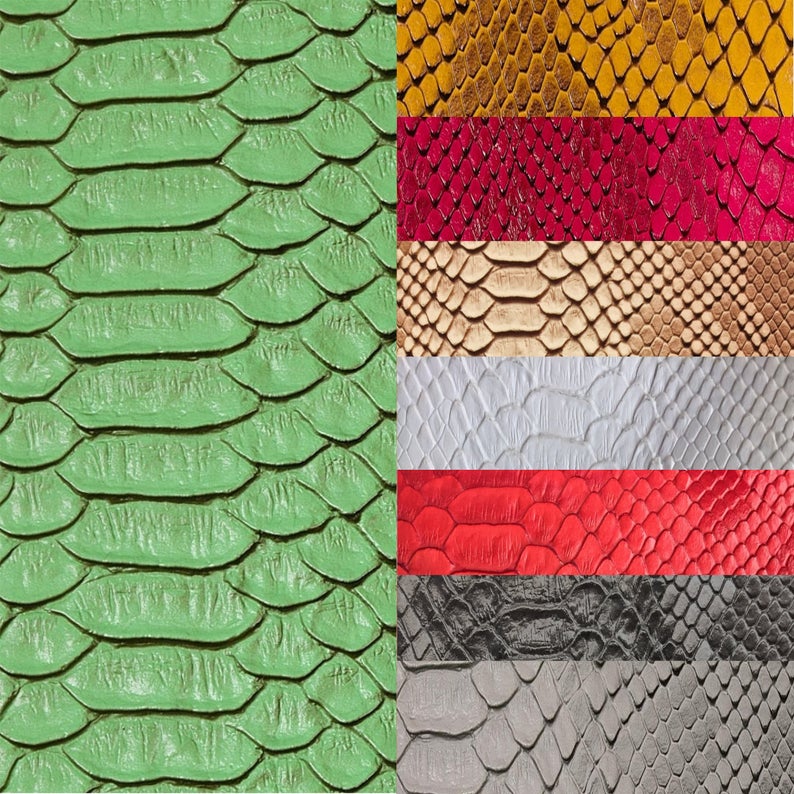 Tan Faux Viper Snake Skin Vinyl-faux Leather-3D Scales-sold By The Yard (Pick a Size)