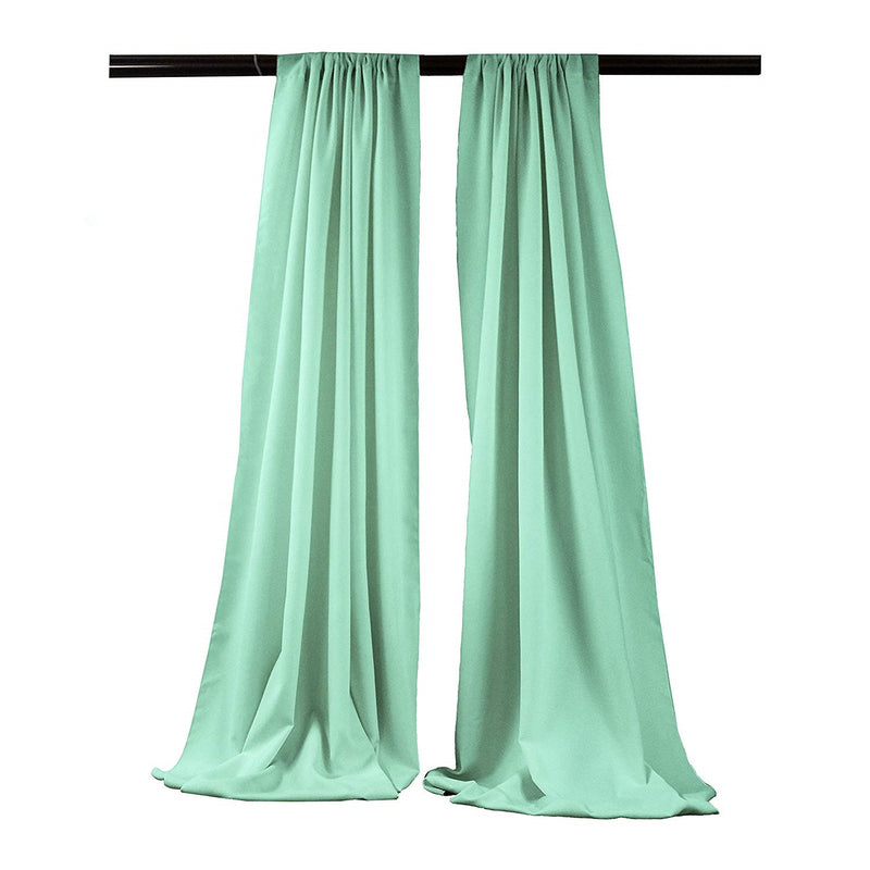 5 Feet Wide x 15 Feet High,  Polyester Seamless Backdrop Drape Curtain Panel / Curtain Room Divider / 2 Panels