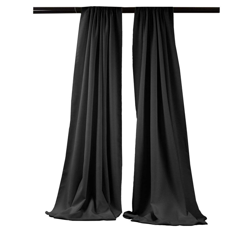 5 Feet Wide x 20 Feet High,  Polyester Seamless Backdrop Drape Curtain Panel / Curtain Room Divider / 2 Panels