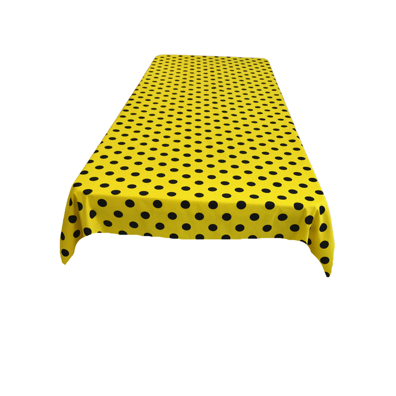 36" x 36" Square Big Polka Dot Poly Cotton Tablecloth