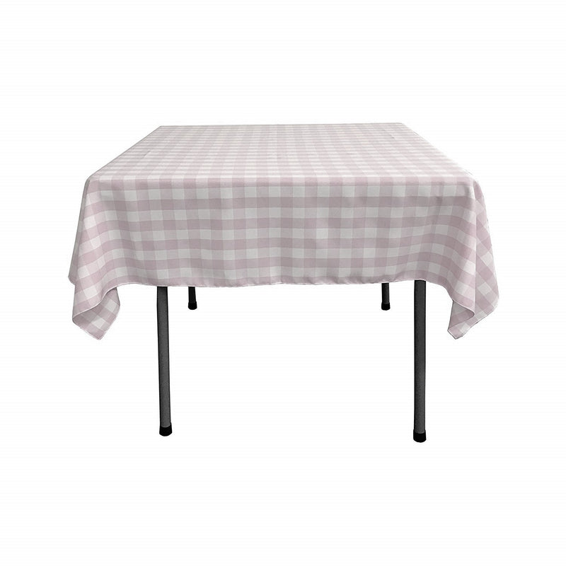 42" x 42" Square Tablecloth for 30" Square Small Coffee Table with 6" Drop, Polyester Checkered Gingham Plaid Table Overlay