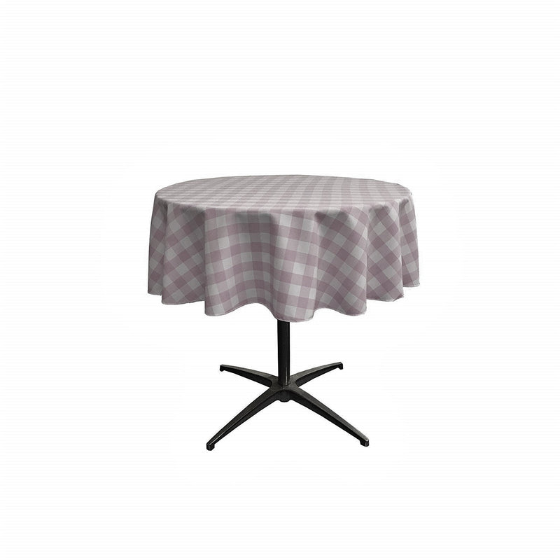 48" ROUND TABLECLOTH POLYESTER CHECKERED