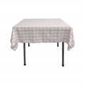 48" x 48" Square Tablecloth for 36" Square Small Coffee Table with 6" Drop, Polyester Checkered Gingham Plaid Table Overlay