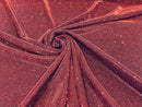 Burgundy 58/60" Wide Full Glitter Covered Shimmer Fabric By The Yard - New Creations Fabric & Foam Inc
