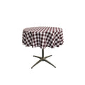 48" ROUND TABLECLOTH POLYESTER CHECKERED