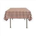 48" x 48" Square Tablecloth for 36" Square Small Coffee Table with 6" Drop, Polyester Checkered Gingham Plaid Table Overlay