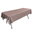 60" Wide x 108" Long Rectangular Polyester Poplin Gingham Checkered Tablecloth