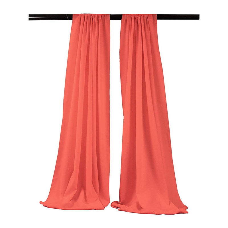 5 Feet Wide x 20 Feet High,  Polyester Seamless Backdrop Drape Curtain Panel / Curtain Room Divider / 2 Panels