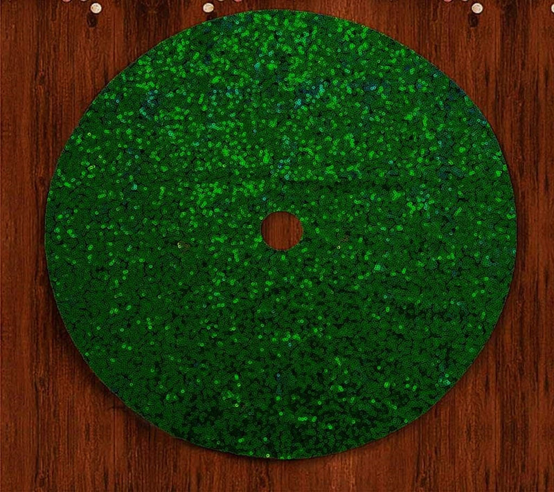 48" Round Decorative Sequins Tree Skirt for Christmas/Thanksgiving Day