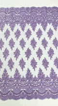 Erin Diamond Beaded Metallic Floral Embroider On a Mesh Lace Fabric - Sold By The Yard - New Creations Fabric & Foam Inc