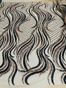 Flame Sequin Fabric 54” Wide| New Creations Fabric & Foam Inc. - New Creations Fabric & Foam Inc