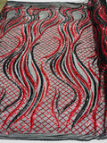 Flame Sequin Fabric 54” Wide| New Creations Fabric & Foam Inc. - New Creations Fabric & Foam Inc