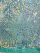 FOGGY SHATTERED GLASS FOIL SPANDEX FABRIC (by the yard) - New Creations Fabric & Foam Inc