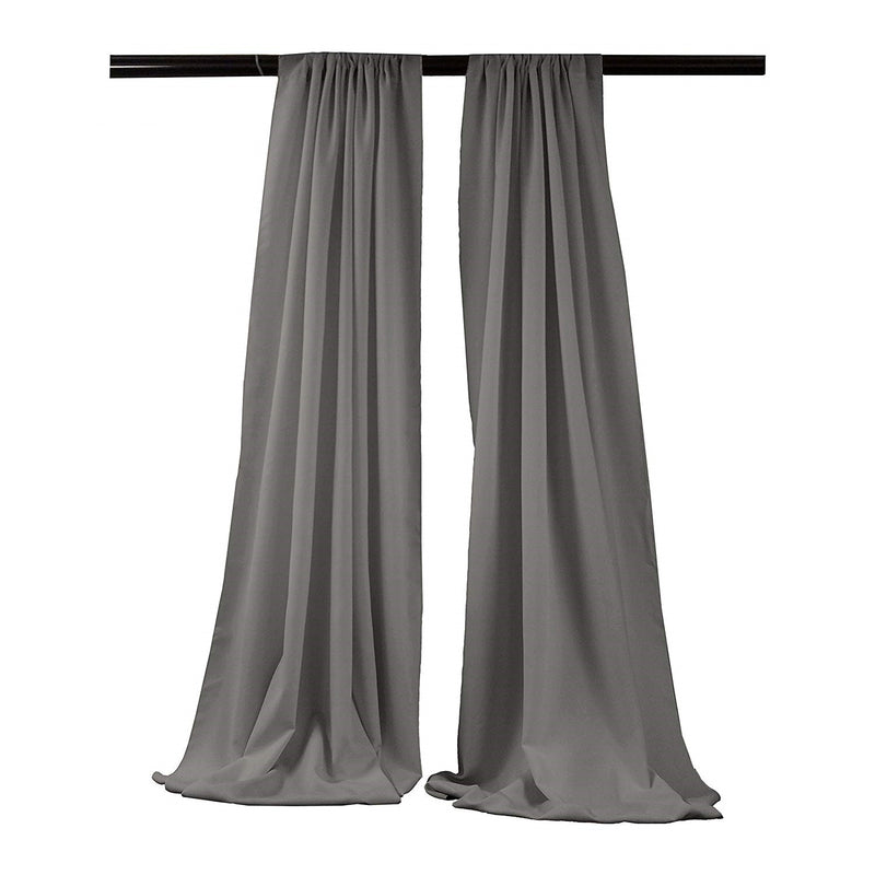 5 Feet Wide x 20 Feet High,  Polyester Seamless Backdrop Drape Curtain Panel / Curtain Room Divider / 2 Panels