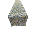 12" Wide x 90" Long Metallic Embroidery Lace Table Runner Wedding Decoration