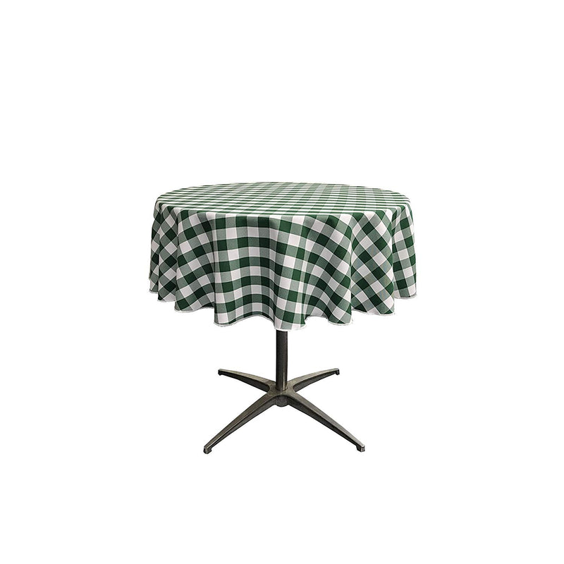 48" ROUND TABLECLOTH POLYESTER CHECKERED