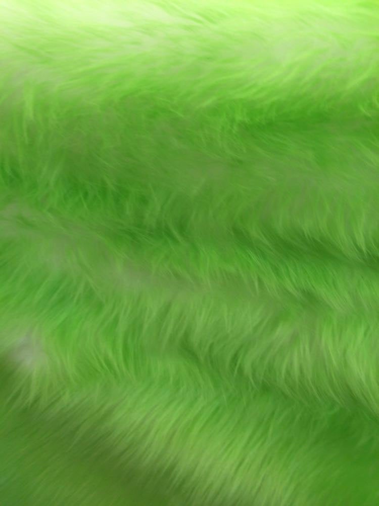 Lime/ off white cotton candy design shaggy faux fun fur- 2 tone super soft faux fur- yard