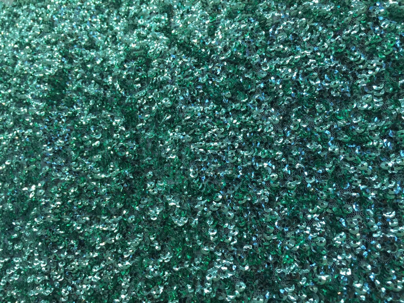 Mint mermaid fish scales sequins- seaweed sequins design- sold by the yard.58" wide.