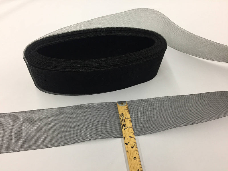 30 yards- 4 inches black Crinoline Horsehair Braid Trim-wedding-bridal-decorations-